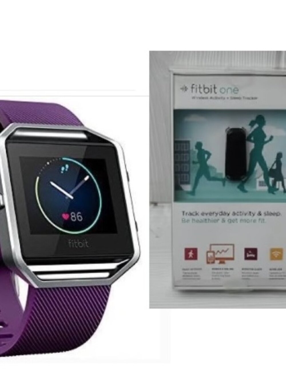 NEW $225 Get that Summer Body! Fitbit Purple & Fitbit One Lot Bundle
